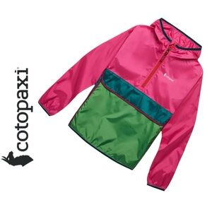 COTOPAXI JUICE YOUTH TECA HALF ZIP COLOR BLOCK PULLOVER WINDBREAKER